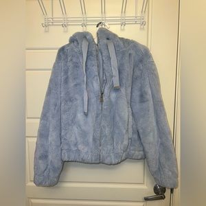Philosophy periwinkle fur jacket